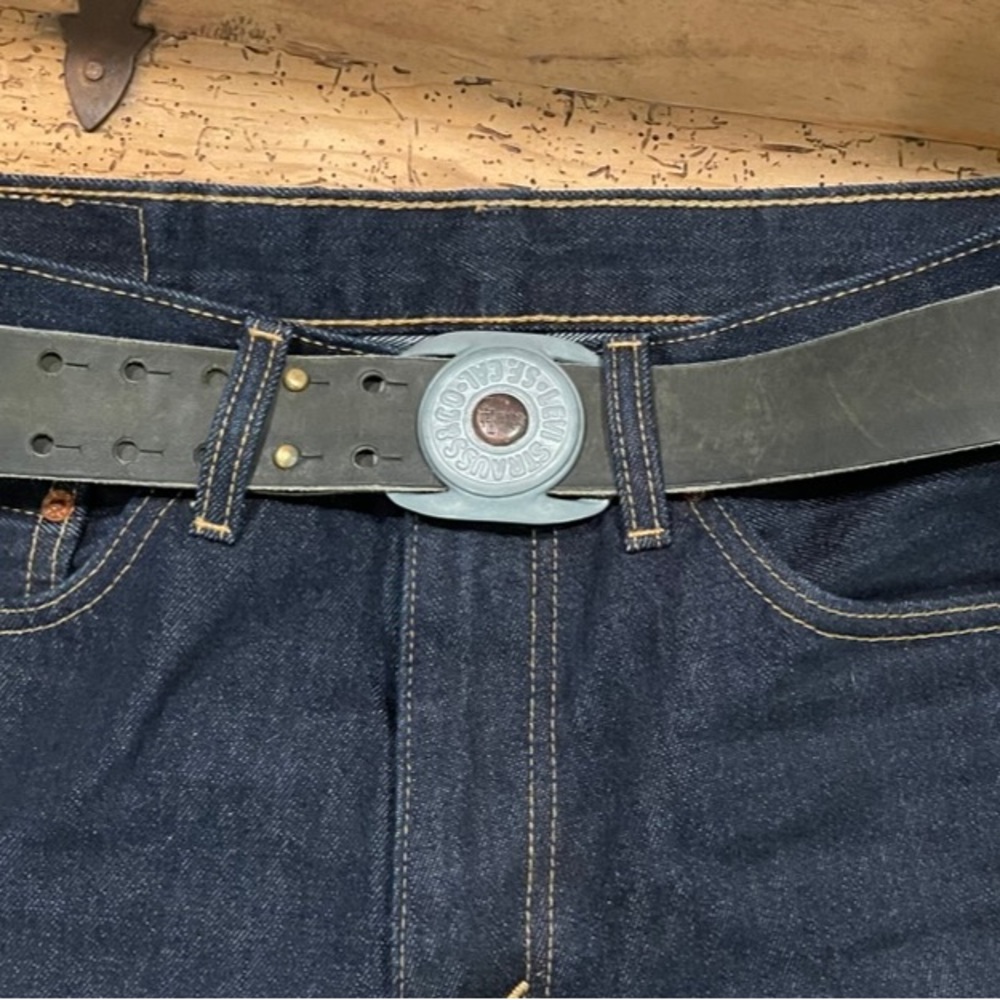 Levis Levi Strauss & Co.SF. Cal. VINTAGE Men Cowhide Leather Belt Size 36